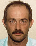 Rene Bessette aged to 40 years, facial hair