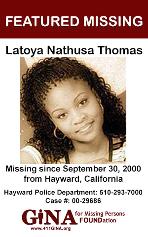 Featured Missing - Latoya Nathusa Thomas